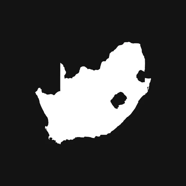 Карта Південної Африки Чорному Тлі — стоковий вектор