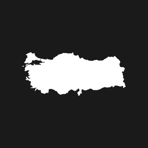 Carte Turquie Sur Fond Noir — Image vectorielle