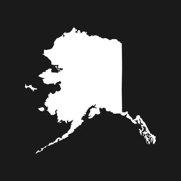 Mapa Del Estado Americano Alaska Mapa Simple — Vector de stock