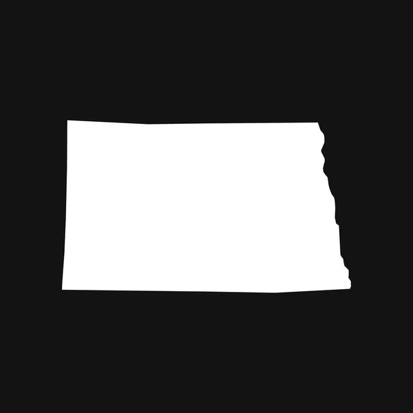 North Dakota Map Black Background — стоковий вектор