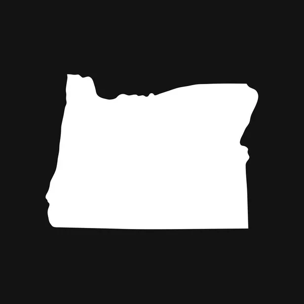 Oregon Map Black Background — Stockvektor