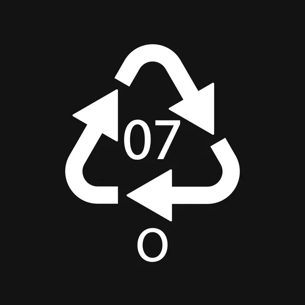 Recycling Code Symbol Plastic Recycling Vector Polyethylene Sign — Stock Vector