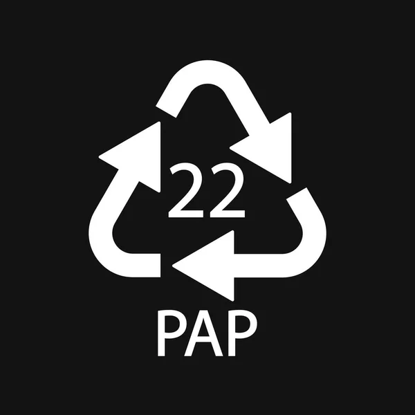 Symbole Recyclage Papier Pap Illustration Vectorielle — Image vectorielle