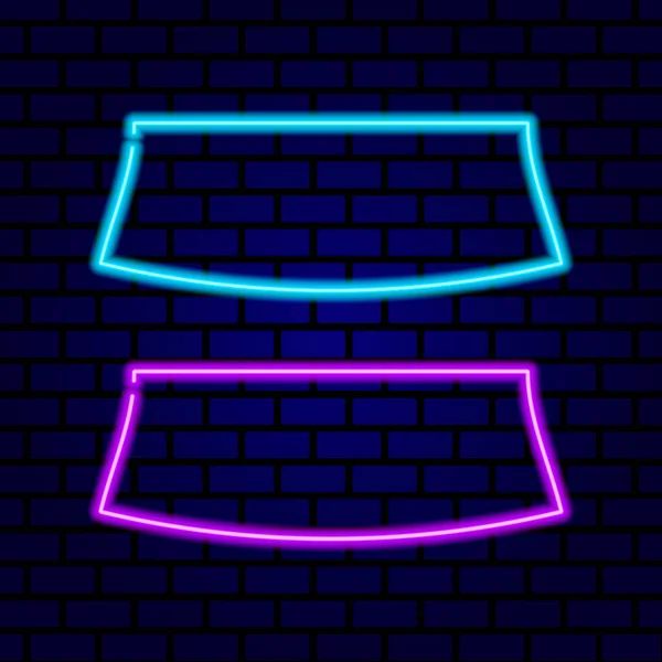 Неоновая Вывеска Винтажная Рамка Retro Neon Lamp Space Text Векторная — стоковый вектор