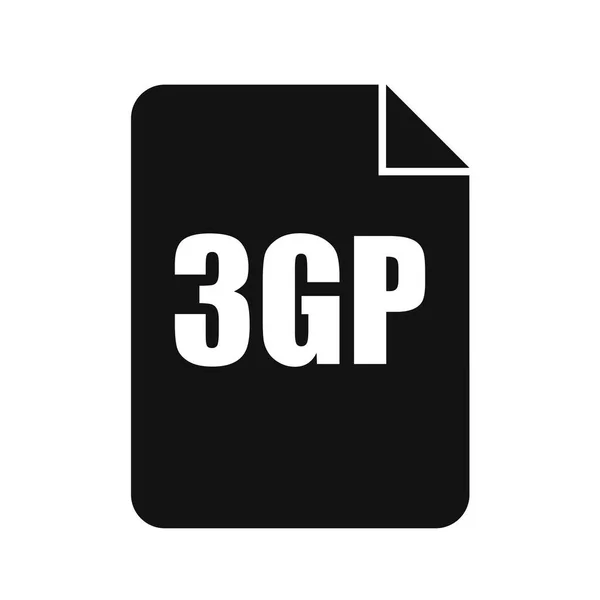 3Gp Dateisymbol Flacher Design Stil — Stockvektor