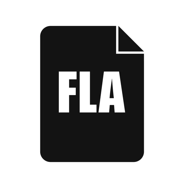 Icono Archivo Fla Estilo Diseño Plano — Vector de stock