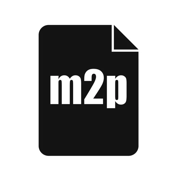 Icono Archivo M2P Estilo Diseño Plano — Vector de stock