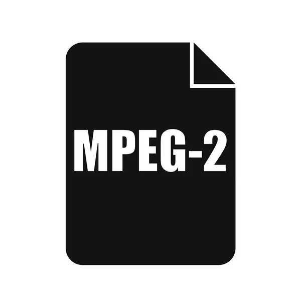 Mpeg Dateisymbol Flacher Design Stil — Stockvektor