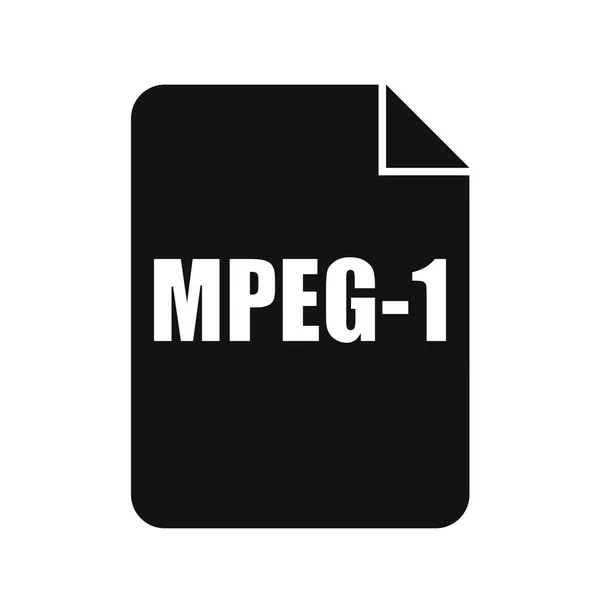 Mpeg Dateisymbol Flacher Design Stil — Stockvektor