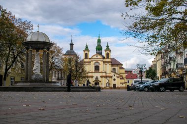 Ivano-Frankivsk, Ukraine. 17 October 2021.The historic center of Ivano-Frankivsk city, Ukraine.