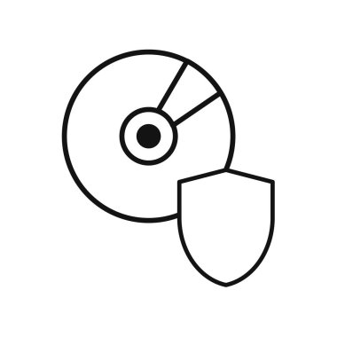 CD veya DVD koruma simgesi.