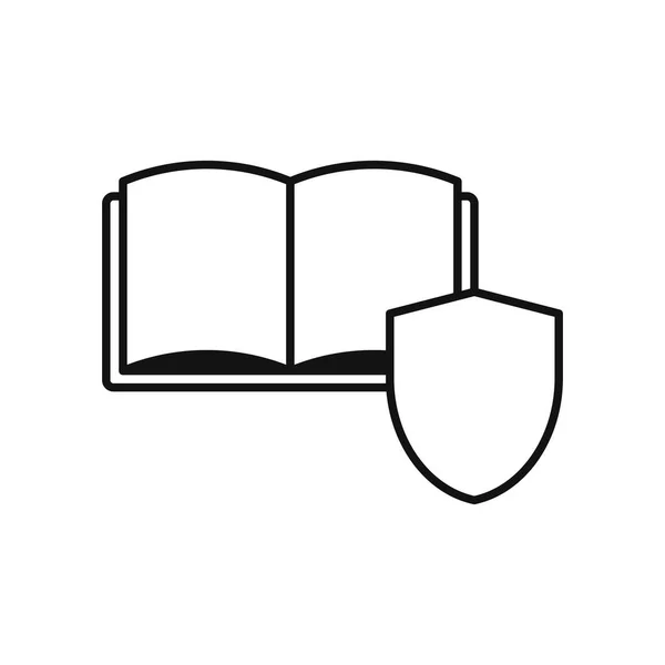 Open Book Symbol Protection Sign — Διανυσματικό Αρχείο