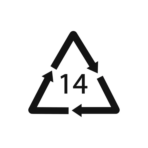 电池循环利用符号14 矢量说明 — 图库矢量图片