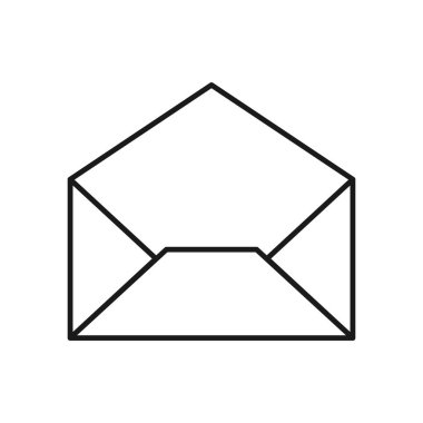 Zarf simgesi açık, vektör grafikleri.