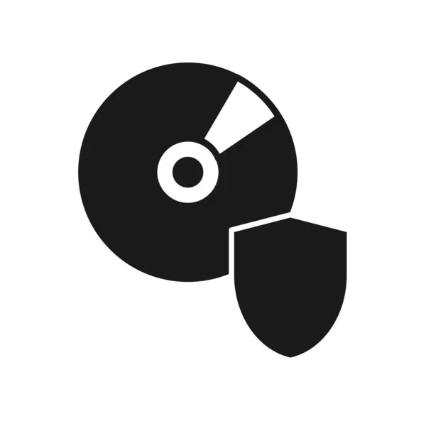 Icône Protection Dvd — Image vectorielle