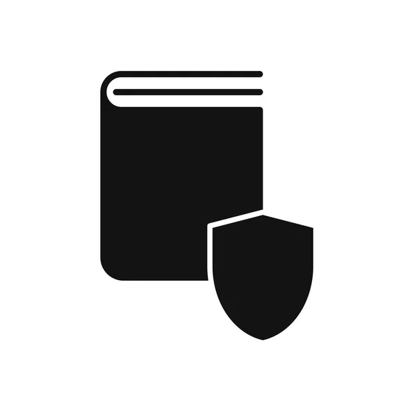 Protection Book Icon Simple Flat Design Logo Pictogram — Διανυσματικό Αρχείο