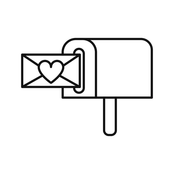 Carta Amor Caixa Correio —  Vetores de Stock