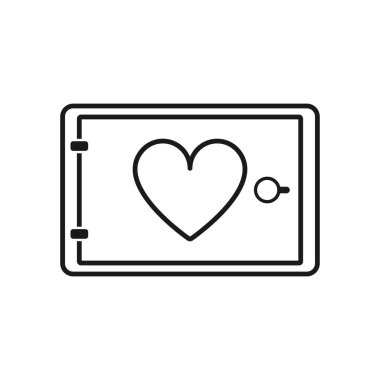 Kalp işaretli güvenlik simgesi