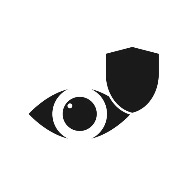 Einfaches Augensymbol Mit Schutzschild — Stockvektor