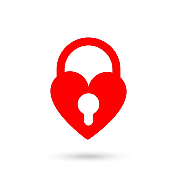 Love Lock Romance Glyph Icon — 스톡 벡터