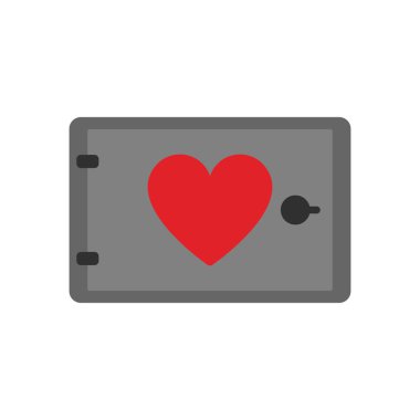 Kalp işaretli güvenlik simgesi