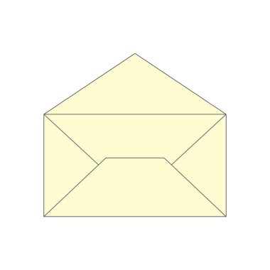 Zarf simgesi açık, vektör grafikleri.