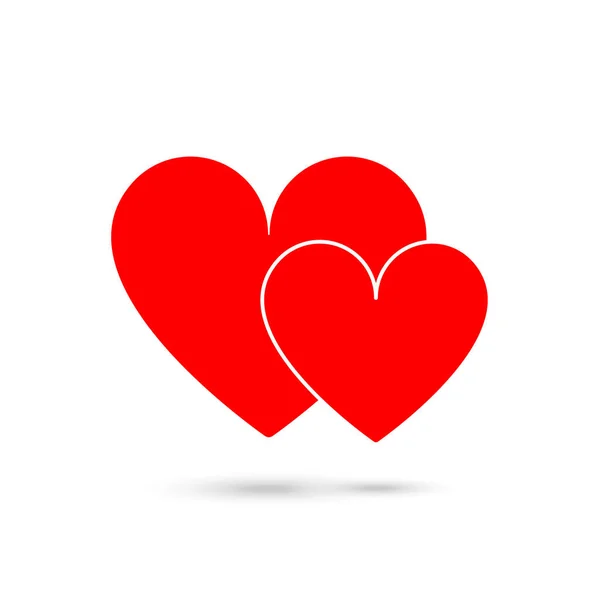 Сердце Двух Влюбленных Векторная Иллюстрация — стоковый вектор