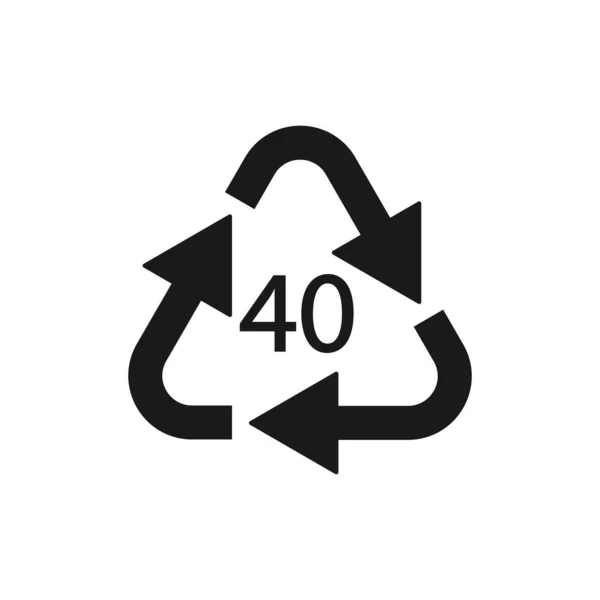 Символ Переробки Пластику Обгортання Пластику Векторна Ілюстрація — стоковий вектор
