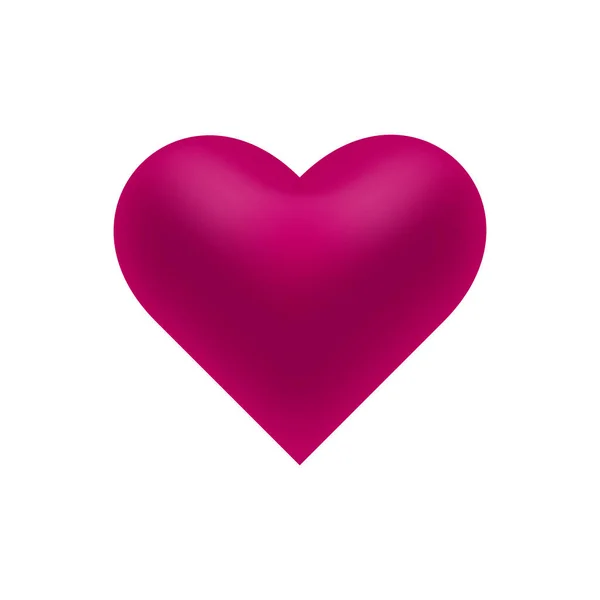 Valentine Day Heart Vector Icon — Stock Vector