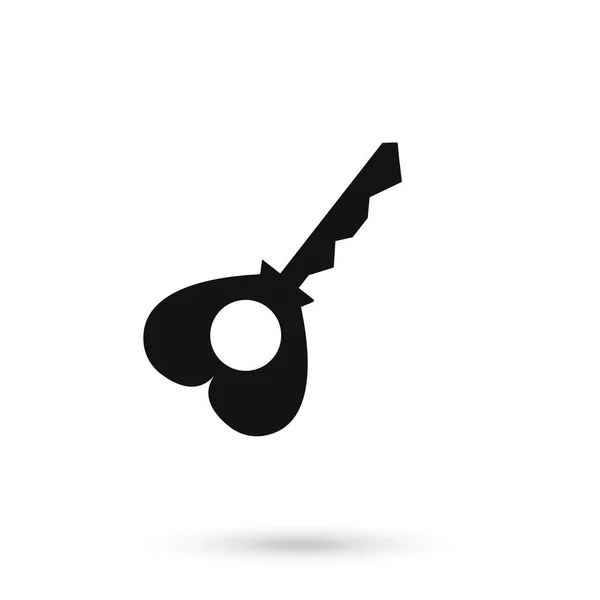Love Keys Icon Flat Graphic Design — Stock Vector