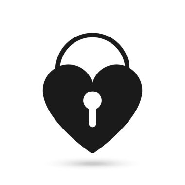 Aşk Kilidi Romantizm Kabartma Simgesi