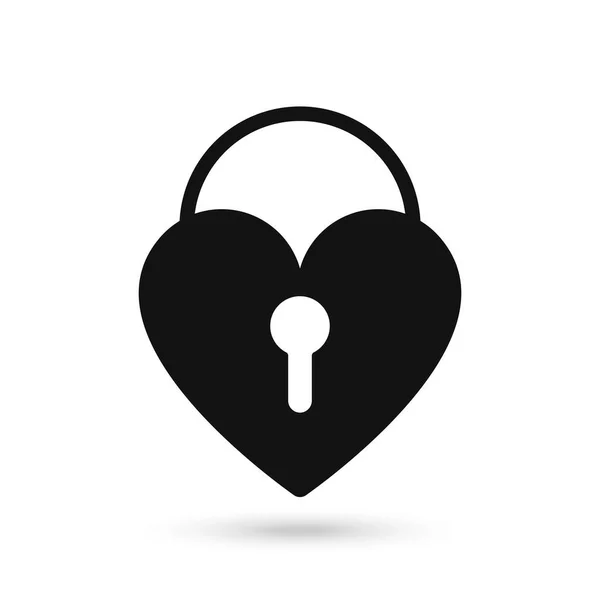 Love Lock Romance Glyph Icon — Stock Vector