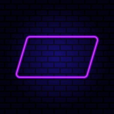 Tuğla duvarda neon tabela.