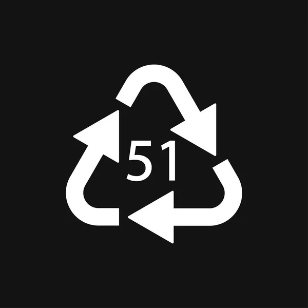 Recycling Van Biologisch Materiaal Code Vector Illustratie — Stockvector