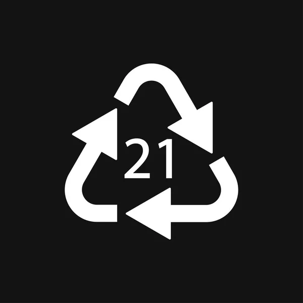 紙のリサイクルシンボルPap 21他の混合紙 ベクターイラスト — ストックベクタ