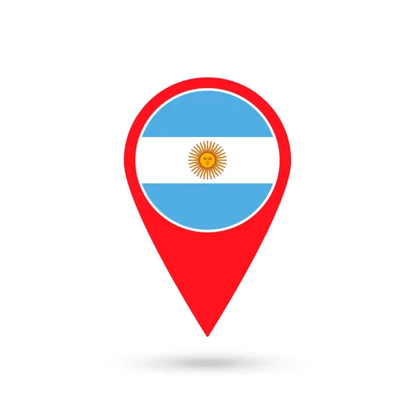 Map Pointer Contry Argentina Argentina Flag Vector Illustration — Stock Vector