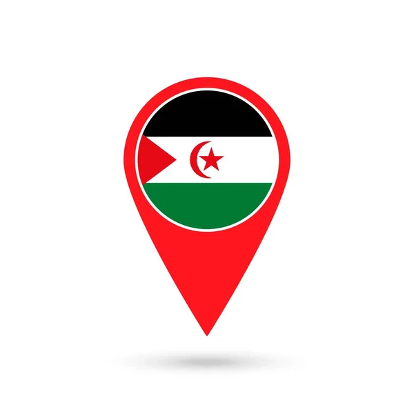 Térkép Mutató Contry Sahrawi Arab Demokratikus Köztársaság Szahrawi Arab Demokratikus — Stock Vector