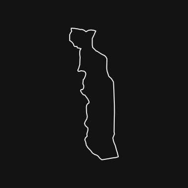 Siyah Arkaplanda Togo Haritası