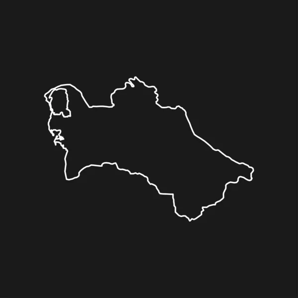 Siyah Arkaplanda Türkmenistan Haritası — Stok Vektör