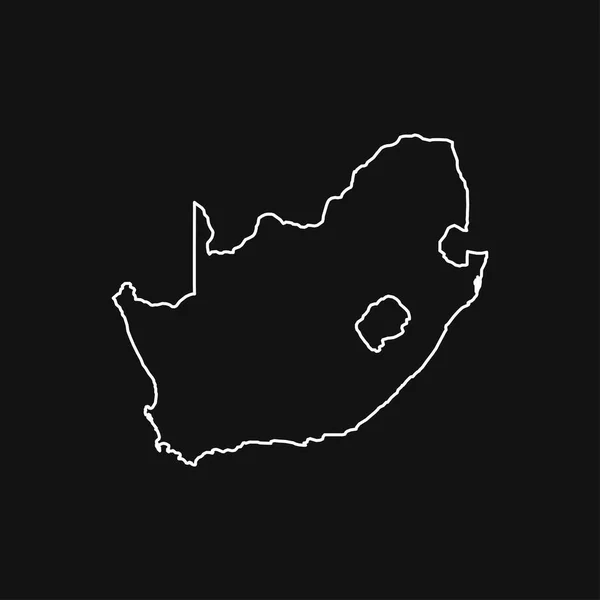 Map South Africa Black Background —  Vetores de Stock