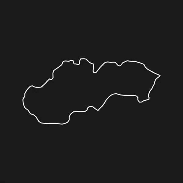 Carte Slovaquie Sur Fond Noir — Image vectorielle