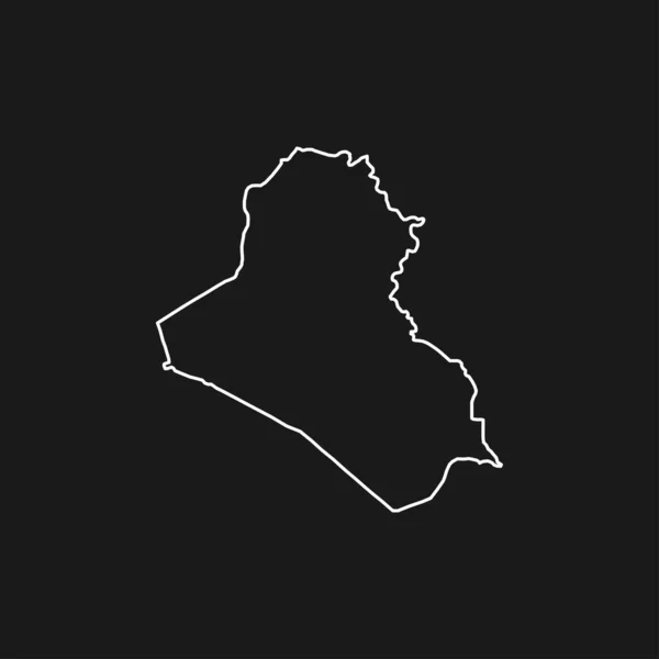 Carte Irak Sur Fond Noir — Image vectorielle
