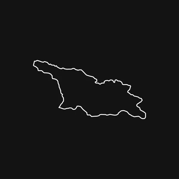 ジョージア州地図黒の背景 — ストックベクタ