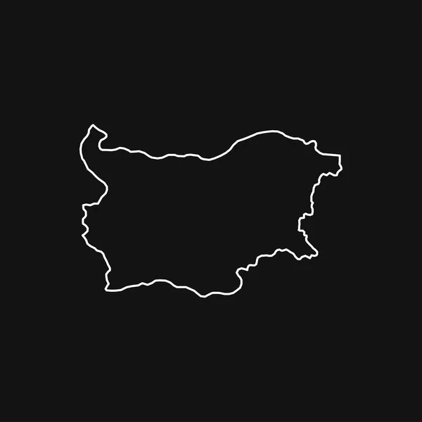 Mapa Bulgaria Sobre Fondo Negro — Vector de stock