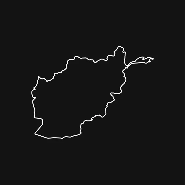 Carte Afghanistan Sur Fond Noir — Image vectorielle