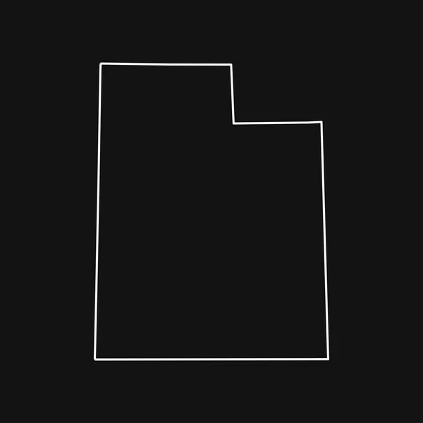 Utah Map Black Background — 图库矢量图片