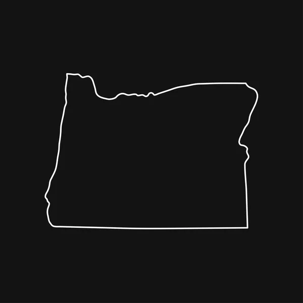 Oregon Map Black Background — Vettoriale Stock