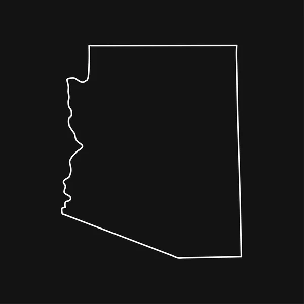 Arizona Map Black Background — стоковий вектор