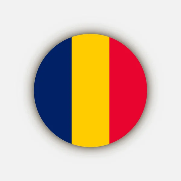 Landet Tchad Tchads Flagga Vektorillustration — Stock vektor