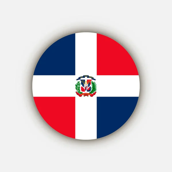 Pays République Dominicaine Drapeau République Dominicaine Illustration Vectorielle — Image vectorielle